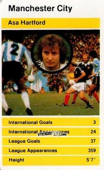 Sticker Asa Hartford - British Stars Set 2 1980
 n. 2 - Top Trumps