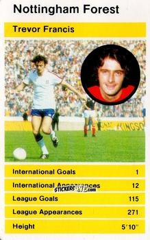 Figurina Trevor Francis - British Stars Set 2 1980
 n. 31 - Top Trumps