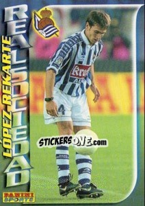 Sticker Aitor Lopez Rekarte - Fùtbol Trading cards 1998-1999 n. 215 - Panini