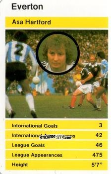 Sticker Asa Hartford - British Stars Set 1 1982
 n. 1 - Top Trumps