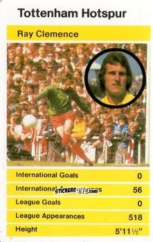 Cromo Ray Clemence - British Stars Set 1 1982
 n. 25 - Top Trumps