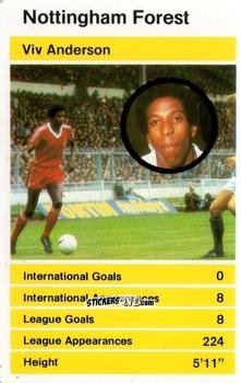 Figurina Viv Anderson - British Stars Set 1 1982
 n. 32 - Top Trumps