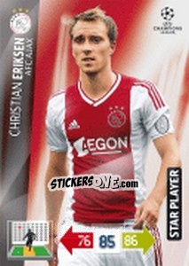 Cromo Christian Eriksen - UEFA Champions League 2012-2013. Adrenalyn XL - Panini