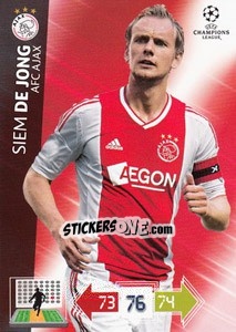 Sticker Siem de Jong - UEFA Champions League 2012-2013. Adrenalyn XL n. 7 - Panini
