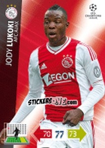 Sticker Jody Lukoki - UEFA Champions League 2012-2013. Adrenalyn XL - Panini