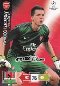 Cromo Wojciech Szczęsny - UEFA Champions League 2012-2013. Adrenalyn XL - Panini