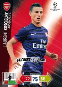 Sticker Laurent Koscielny - UEFA Champions League 2012-2013. Adrenalyn XL n. 14 - Panini