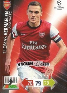 Sticker Thomas Vermaelen - UEFA Champions League 2012-2013. Adrenalyn XL n. 15 - Panini
