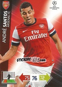 Sticker André Santos - UEFA Champions League 2012-2013. Adrenalyn XL n. 17 - Panini