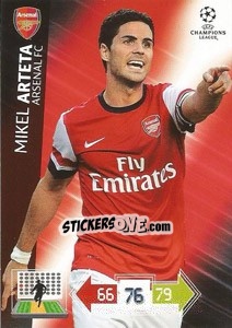 Sticker Mikel Arteta - UEFA Champions League 2012-2013. Adrenalyn XL n. 19 - Panini