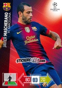 Sticker Javier Mascherano - UEFA Champions League 2012-2013. Adrenalyn XL n. 29 - Panini