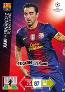 Sticker Xavi Hernández - UEFA Champions League 2012-2013. Adrenalyn XL n. 32 - Panini