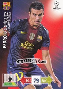 Sticker Pedro Rodríguez - UEFA Champions League 2012-2013. Adrenalyn XL - Panini