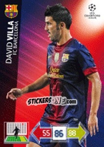 Sticker David Villa - UEFA Champions League 2012-2013. Adrenalyn XL n. 40 - Panini