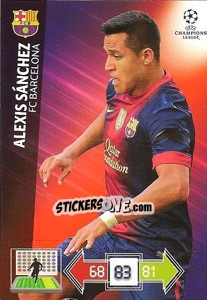 Figurina Alexis Sánchez - UEFA Champions League 2012-2013. Adrenalyn XL - Panini