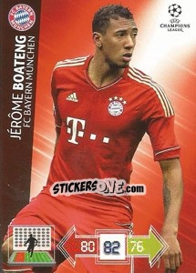 Sticker Jérôme Boateng - UEFA Champions League 2012-2013. Adrenalyn XL n. 45 - Panini
