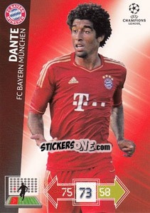 Sticker Dante - UEFA Champions League 2012-2013. Adrenalyn XL n. 47 - Panini