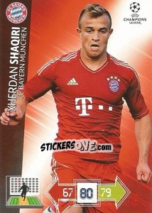 Sticker Xherdan Shaqiri - UEFA Champions League 2012-2013. Adrenalyn XL n. 48 - Panini