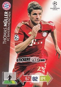 Sticker Thomas Müller - UEFA Champions League 2012-2013. Adrenalyn XL n. 57 - Panini