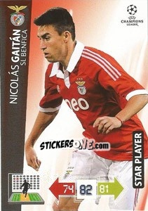 Sticker Nicolás Gaitán - UEFA Champions League 2012-2013. Adrenalyn XL - Panini