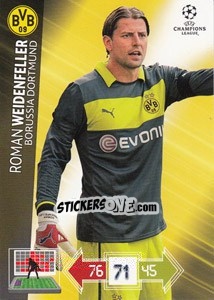 Cromo Roman Weidenfeller - UEFA Champions League 2012-2013. Adrenalyn XL n. 70 - Panini