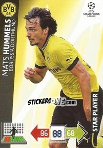 Sticker Mats Hummels - UEFA Champions League 2012-2013. Adrenalyn XL n. 71 - Panini