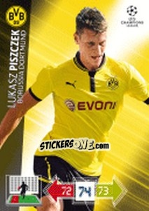 Sticker Lukasz Piszczek - UEFA Champions League 2012-2013. Adrenalyn XL n. 73 - Panini