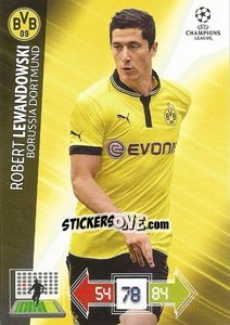 Figurina Robert Lewandowski - UEFA Champions League 2012-2013. Adrenalyn XL - Panini