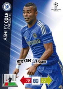 Sticker Ashley Cole - UEFA Champions League 2012-2013. Adrenalyn XL - Panini