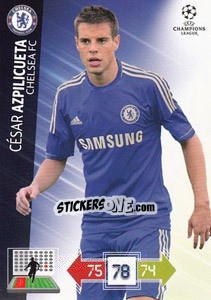 Sticker César Azpilicueta - UEFA Champions League 2012-2013. Adrenalyn XL n. 89 - Panini
