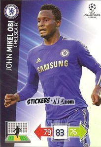 Sticker John Mikel Obi - UEFA Champions League 2012-2013. Adrenalyn XL n. 93 - Panini