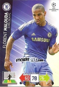Sticker Florent Malouda - UEFA Champions League 2012-2013. Adrenalyn XL n. 94 - Panini