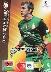 Sticker Fernando Muslera - UEFA Champions League 2012-2013. Adrenalyn XL n. 100 - Panini