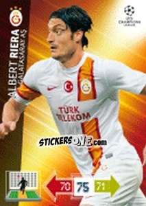 Sticker Albert Riera - UEFA Champions League 2012-2013. Adrenalyn XL n. 105 - Panini