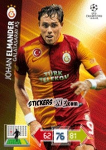 Sticker Johan Elmander - UEFA Champions League 2012-2013. Adrenalyn XL n. 107 - Panini