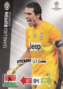 Sticker Gianluigi Buffon - UEFA Champions League 2012-2013. Adrenalyn XL n. 109 - Panini