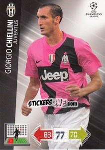 Sticker Giorgio Chiellini - UEFA Champions League 2012-2013. Adrenalyn XL n. 110 - Panini