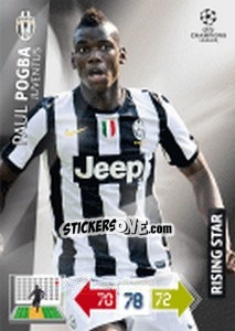 Sticker Paul Pogba - UEFA Champions League 2012-2013. Adrenalyn XL n. 113 - Panini