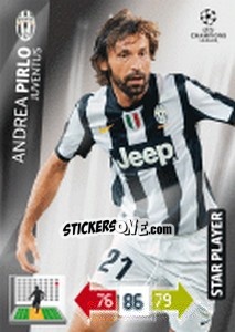 Sticker Andrea Pirlo - UEFA Champions League 2012-2013. Adrenalyn XL n. 115 - Panini