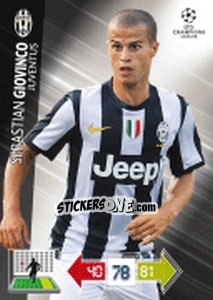 Sticker Sebastian Giovinco - UEFA Champions League 2012-2013. Adrenalyn XL n. 119 - Panini