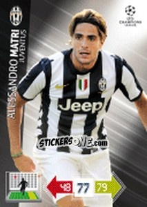 Sticker Alessandro Matri - UEFA Champions League 2012-2013. Adrenalyn XL n. 120 - Panini