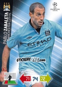 Sticker Pablo Zabaleta - UEFA Champions League 2012-2013. Adrenalyn XL - Panini