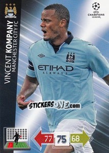 Sticker Vincent Kompany - UEFA Champions League 2012-2013. Adrenalyn XL n. 124 - Panini