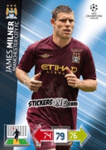 Sticker James Milner - UEFA Champions League 2012-2013. Adrenalyn XL - Panini