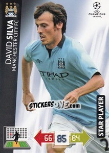 Sticker David Silva - UEFA Champions League 2012-2013. Adrenalyn XL - Panini