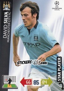 Sticker David Silva - UEFA Champions League 2012-2013. Adrenalyn XL n. 131 - Panini