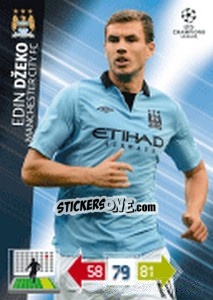 Sticker Edin Džeko - UEFA Champions League 2012-2013. Adrenalyn XL n. 133 - Panini