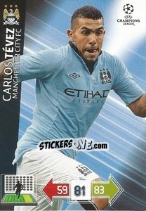 Figurina Carlos Tévez - UEFA Champions League 2012-2013. Adrenalyn XL - Panini