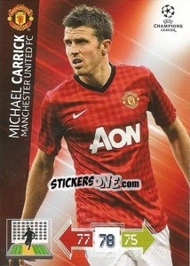 Sticker Michael Carrick - UEFA Champions League 2012-2013. Adrenalyn XL n. 140 - Panini