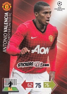 Figurina Antonio Valencia - UEFA Champions League 2012-2013. Adrenalyn XL - Panini